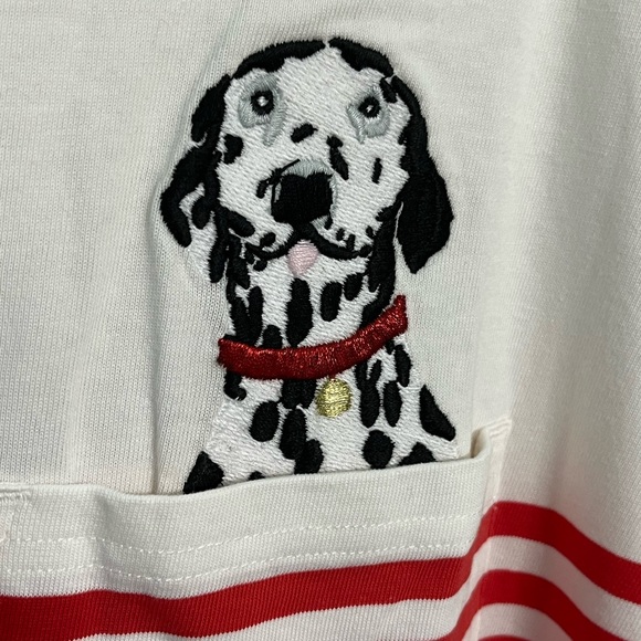 NWT Joules Women’s Size 18/1XL Dalmation Red Stripe Long Sleeve Shirt - Picture 5 of 11